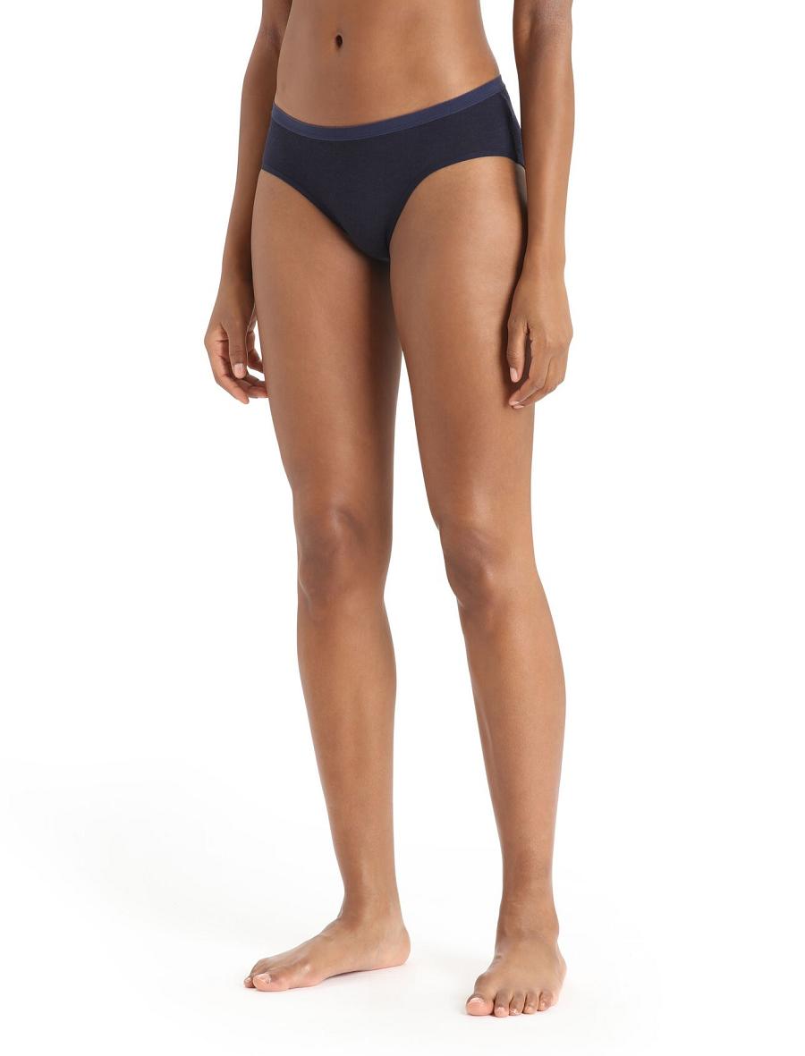 Bielizny Icebreaker Merino Siren Hipkini Briefs Damskie Granatowe | PL 1220KORI